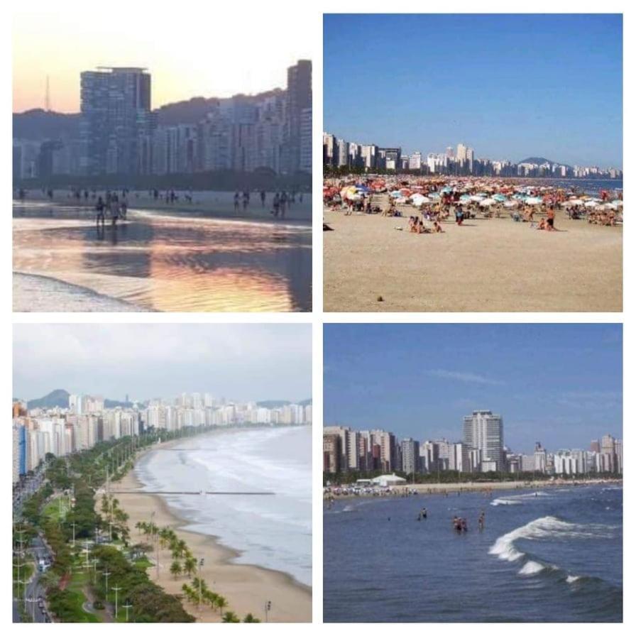 100 Mts Praia Roupa Cama Toalha Banho Wi-Fi Ar Condicionado Portaria 24 Horas سانتوس المظهر الخارجي الصورة